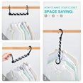 thumbnail image 4 of Dofulay Space Saving Hangers,10 Pack Plastic Adult Clothes Hanger Closet Space Saver Organizer,Black, 4 of 6
