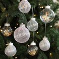 thumbnail image 4 of 6/12 piezas de decoración creativa para el ambiente del lugar de Navidad, regalo para árbol de Navidad, bolas de adorno transparentes blancas, decoración para escaparates, 4 of 5