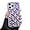Purple, variant on Chrome Case for Women/Girls, Electroplated 3D Cloud Pattern Soft Phone Case Compatible with iPhone 13, Purple