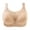Beige, variant on Bras for Women Wirefree Women's Full Coverage Non Padded Comfort Front Button Bra Comfort Wire-Free Bra Plus Size Closure Everyday Bras Comfortable Bras for Women