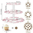 thumbnail image 3 of 3-Tier Acrylic Cupcake Stand Sturdy Dessert Display Cupcake Tower Cupcake Holder for Party Wedding Outdoor Picnic Pink Flamingos Pattern, 3 of 8