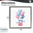 thumbnail image 4 of Stupell Industries Contemporary Pink & Blue Handbag Balloons Gray Floating Frame Canvas Art, 18 x 18, by Amanda Greenwood, 4 of 8