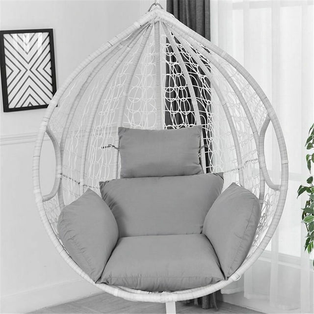Columpio colgante para silla de mimbre, soporte para hamaca de jardín, Patio, porche, cojines para silla colgante de cintura Fivean unisex