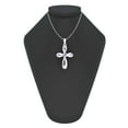 thumbnail image 3 of Belinda Jewelz Sterling Silver Evermore Blue Sapphire Cross Pendant, 3 of 3