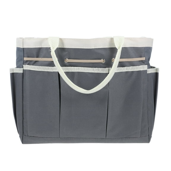 Raindrops Large Utility Tote Bag with Handle for Gardening Tools Home Storage and Outdoor Use Oxford Fabric Garden Tool Organizer Dark Gray