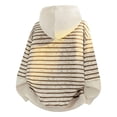 thumbnail image 4 of Chiccall Men's Fleece Hoodies Oversized Thickened Striped Gradient Stylish Hooded Sweatshirts, 4 of 8