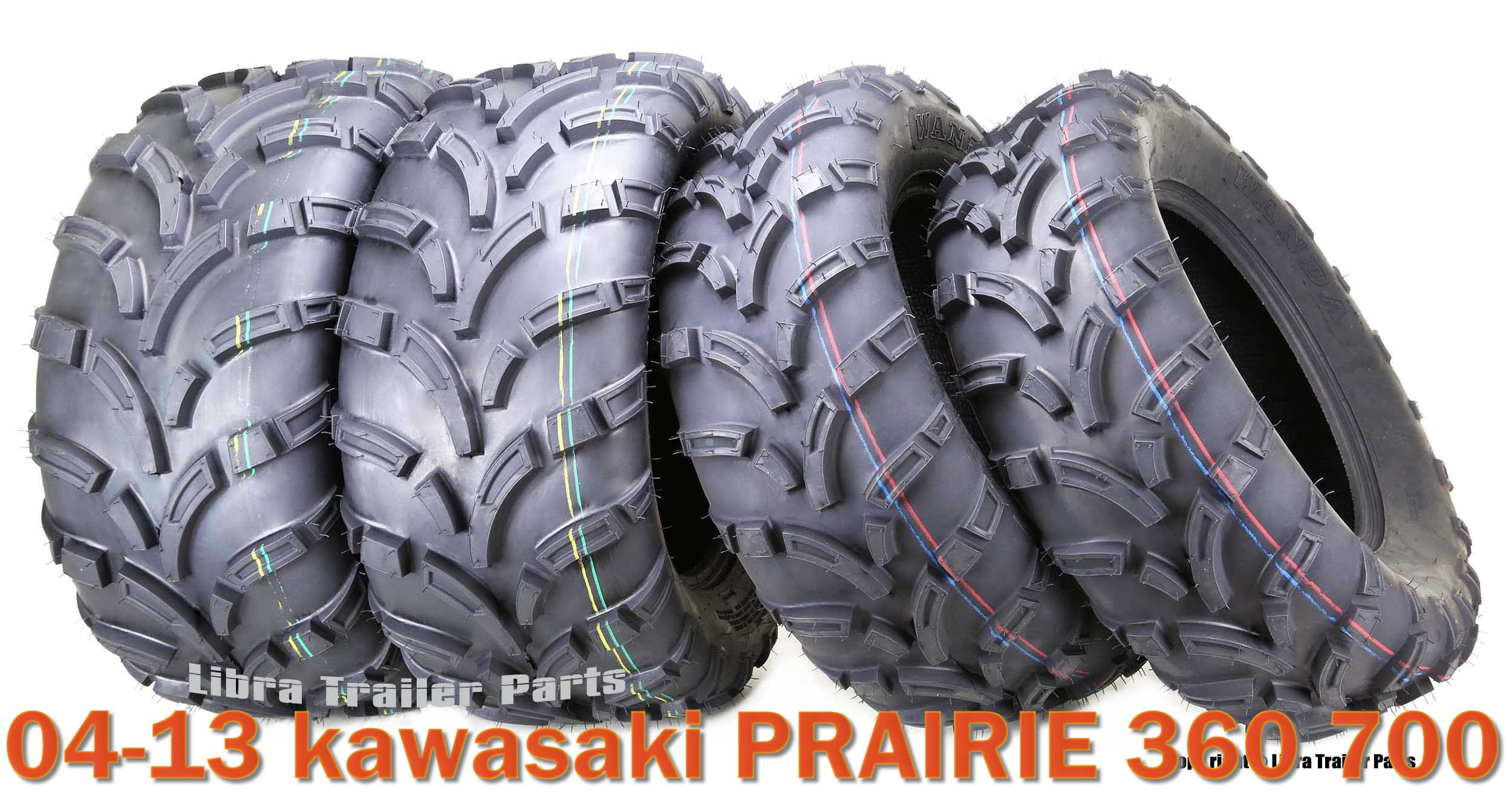 kawasaki BRUTE FORCE 650 ATV Tire Set 25x8-12 25x10-12 lite Mud - Walmart.com