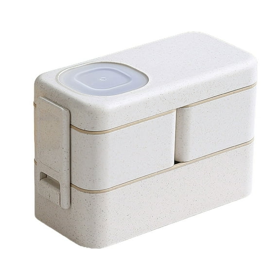 MOQIN Bento Box for Adult with Lunch Bag Japanese Stackable Wheat Fiber Bento Lunch Box 3-In-1 Compartments Lunch Meal Prep Container for Dining Out, Work, Picnic