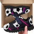 thumbnail image 3 of Uourmeti Soccer Shoes for Boys Size 12.5 Little Kid Cool Non-slip Athletic Shoes Breathable Lightweight Knitted Mesh Running Shoes Kids School Sneakers with Hook and Loops, 3 of 7