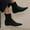 Black, variant on Tawop Womens Boots Mid-Calf Low Heel Winter Pointy Toe Suede Fall Boots