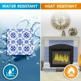 thumbnail image 5 of Mi Alma Peel & Stick Tiles - Blue White Floral Vinyl Backsplash 12x12, 5 of 9