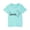 Blue, variant on JoyHoop Graphic Tees for Girl Floral Print Short Sleeve Round Neck T Shirts Tops