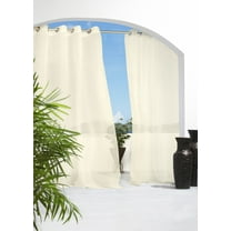 Essen Indoor/Outdoor Grommet Curtain Voile 54" x 84" in Ivory