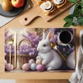 thumbnail image 2 of Easter Bunny Eggs Placemats Set of 8, Spring Flowers Non-Slip Place Mats Washable Table Mats for Kitchen Dining Table Decorations Indoor/Outdoor, 2 of 9