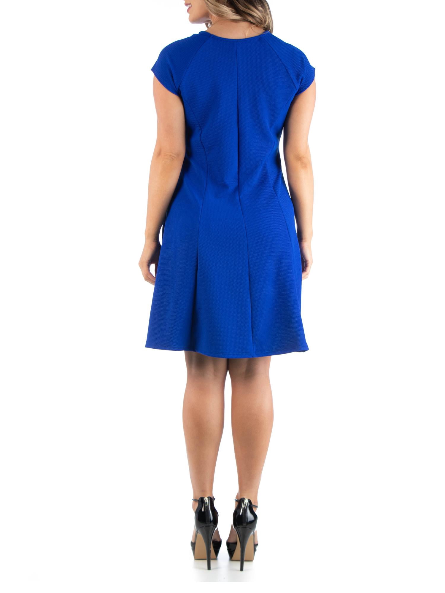 24/7 Comfort Apparel Women's Plus Size Keyhole Neck Dress