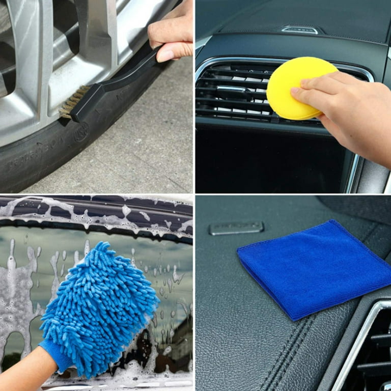  Car Wash Cleaning Kit with Foam Gun Sprayer, Car Wash Brush  with Long Handle, Car Detailing Kit, Car Cleaning Supplies Tools With Wheel  Drill Brush Set, Mop, Bucket, Wash Mitt, Interior