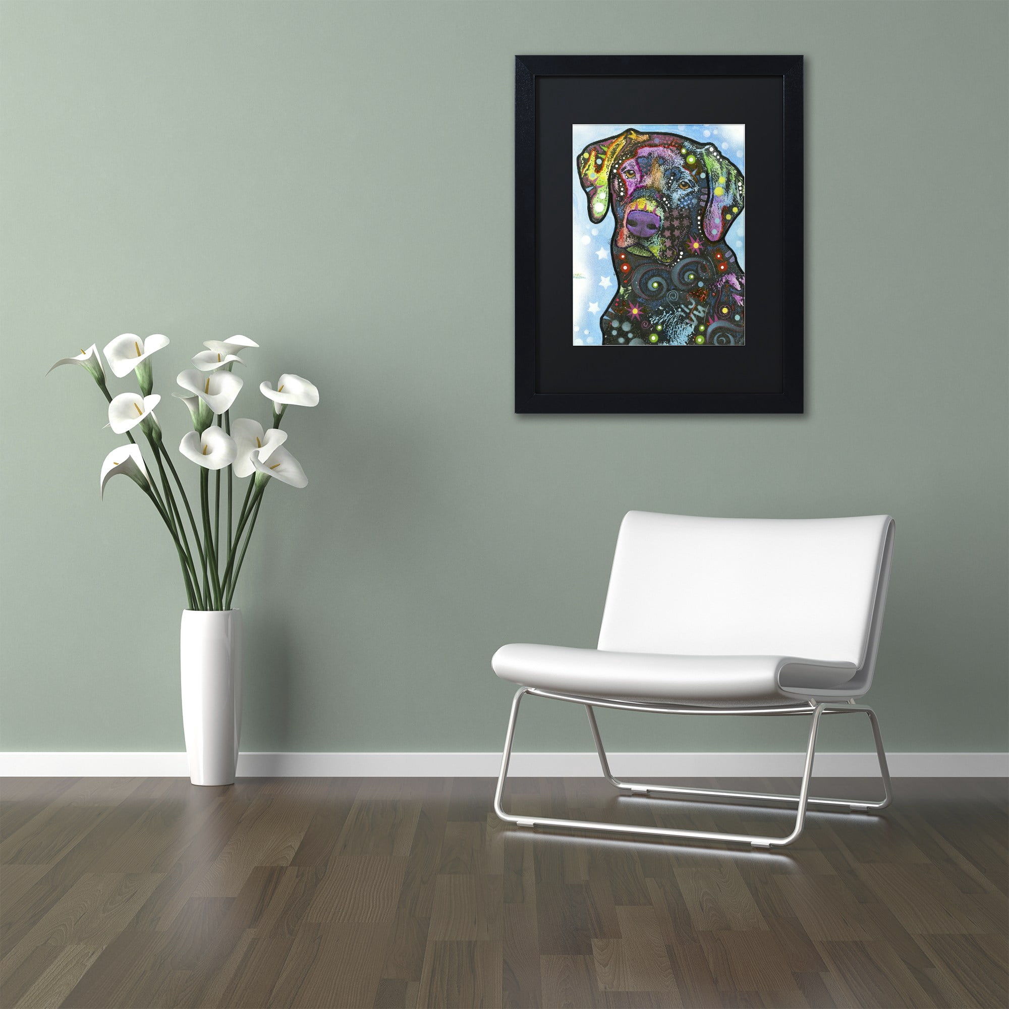 Trademark Fine Art "27" Canvas Art by Dean Russo, Black Matte, Black Frame