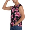 thumbnail image 3 of Kdxio Lilies Flowers for Men's Muscle T-shirt,Sleeveless for Workout Running Athletic Gym Lounge Casual, 3 of 7