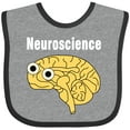 thumbnail image 3 of Inktastic Neuroscience Brain White Text Boys or Girls Baby Bib, 3 of 4