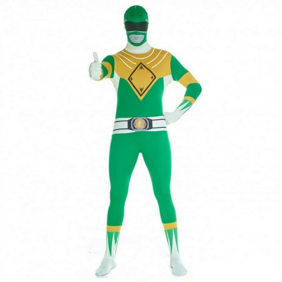 Morphsuits Adult Green Power Ranger Morphsuit Mens Superhero Fancy Dress Costume Halloween Green M