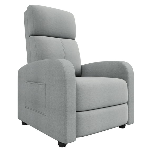 M optimized Adjustable Recliner Chair for Adults, Lazy Recliner Ergonomic Single Sofa with Side Pocket, Tall Back, Wide Arms & Padded Seat, Home Theater Seating for Living Room