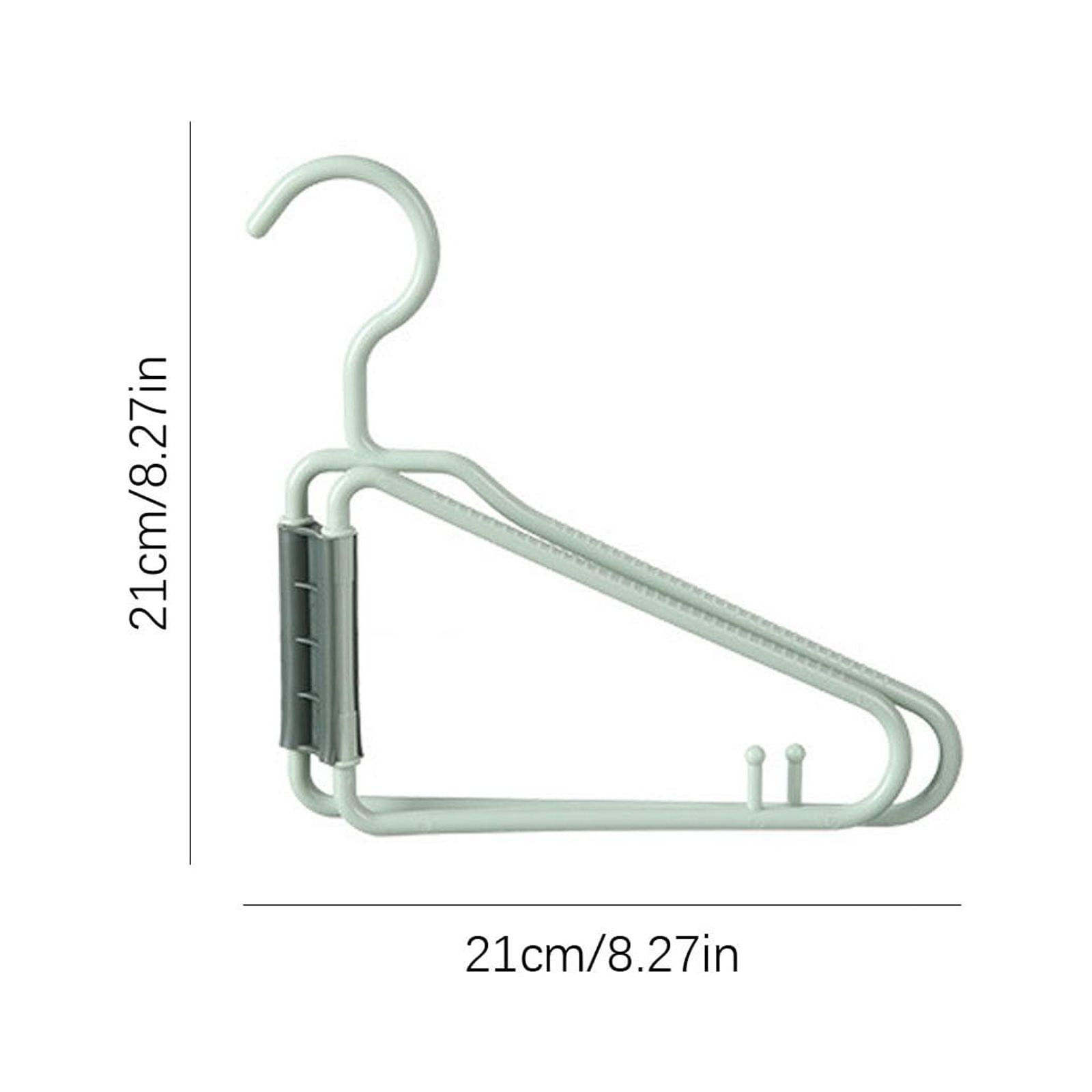 Foldable Plastic Clothes Hanger - Portable Folding Clothes Hanger for Travel, Folding Hangers Space Saving