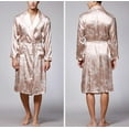 thumbnail image 2 of GHSDFBB Menu2019s Lightweight Satin Sleep Robe Kimono Gown, Bathrobe for Men Long Style, 2 of 3