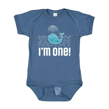 

Inktastic 1st Birthday Party Whale Fish Gift Baby Boy or Baby Girl Bodysuit