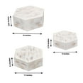 thumbnail image 3 of Efavormart Set Of 3 | Whitewashed Hexagonal Wooden Dessert Holder Display Boxes, Stackable Riser Cake Stand - 9", 11", 13", 3 of 10