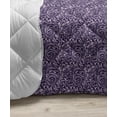 thumbnail image 3 of Floral Down Alternative Comforter, Abstract Grunge Flower Sketch Ornament in Dark Tones Illustration Pattern, Microfiber Quilt for All Season, 5 Sizes, Purpleblue Multicolor, by Ambesonne, 3 of 3