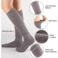 thumbnail image 3 of Slouch Socks Women 4 Pairs Knee High Scrunch Cotton Soft Knit Cushion Extra Long Socks, 3 of 8