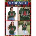 thumbnail image 4 of XCHQRTI Christmas Tree Shirt for Women Plus Size Tshirt Short Sleeve Graphic Top, 4 of 11