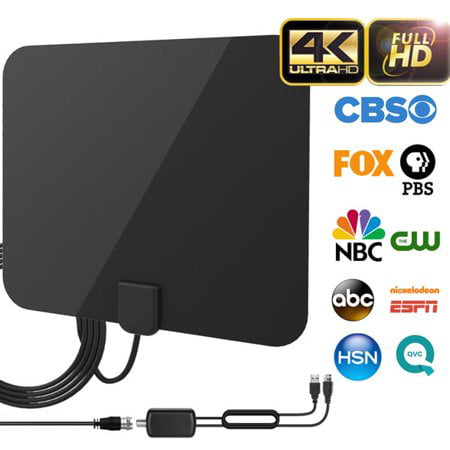 2019 Best 120 Miles Long Range TV Antenna Freeview Local Channels Indoor HDTV Digital Clear Television HDMI Antenna for 4K VHF UHF with Ampliflier Signal Booster Strongest Reception 13ft Coax (Best Youtube Channels 2019)