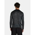 thumbnail image 2 of Athletic Works Men's Jacquard Active Tee with Long Sleeves, Sizes S-3XL, 2 of 5