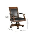 thumbnail image 3 of Hillsdale Furniture Kingston Executive chair with Adjustable Height & Swivel 250 lb. Capacity, Medium Cherry, 3 of 16