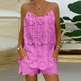 thumbnail image 2 of Women's Casual Loose Fit Solid Color Short Sleeve Tee and Pants Two Piece Shorts Suit Set, 2 of 6