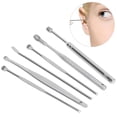thumbnail image 2 of Bexikou 1 Set Earpick Stainless Steel Ear Wax Removal Tool Portable Ear Pick Remover Kit Home Care Supplies, Silver, 2 of 6