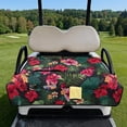 thumbnail image 2 of Psesaysky Golf Cart Seat Covers, Golf Cart Seat Towel Blanket with Handle, Foldable, Soft and Comfortable, Suits EZGO, Yamaha, Club Car and Other 2-Seat Carts, 51"x 30.3", Tropical Hibiscus Flower, 2 of 8