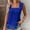 Blue, variant on BRGZLK Womens Summer Tanks Top Casual Solid Color Square Neck Tee Shirts Versatile Lace Sleeveless Top Black S