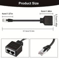 thumbnail image 6 of Gigabit Ethernet Splitter RJ45 1 Male To 2 Female LAN Ethernet Cable Splitter Cable Ethernet Socket Connector Extension Cable, 6 of 8
