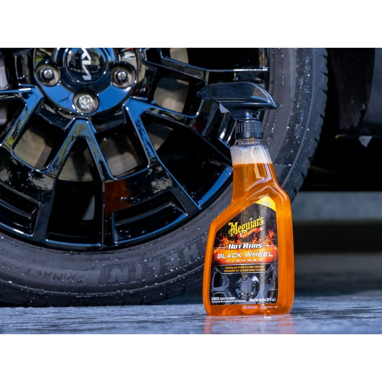  Meguiar's Hot Rims Wheel & Tire Cleaner, Powers Through Brake  Dust & Grime - 24 Oz Spray Bottle : Automotive