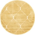 thumbnail image 1 of Unique Loom Tapis Design Rabat Shag 5' x 5' Rond Jaune/ivoire, 1 of 1