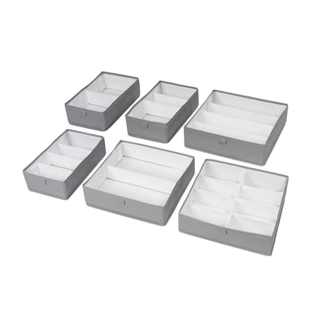 Neatfreak SO8114PO57 Adjustable Drawer Organizers - Set of 6 (Solid Color)