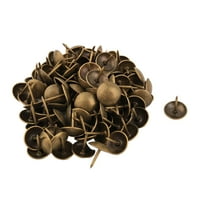 Metal Mushroom Designed Upholstery Tack Nail Map Pin Bronze Tone 12mm Dia 100pcs