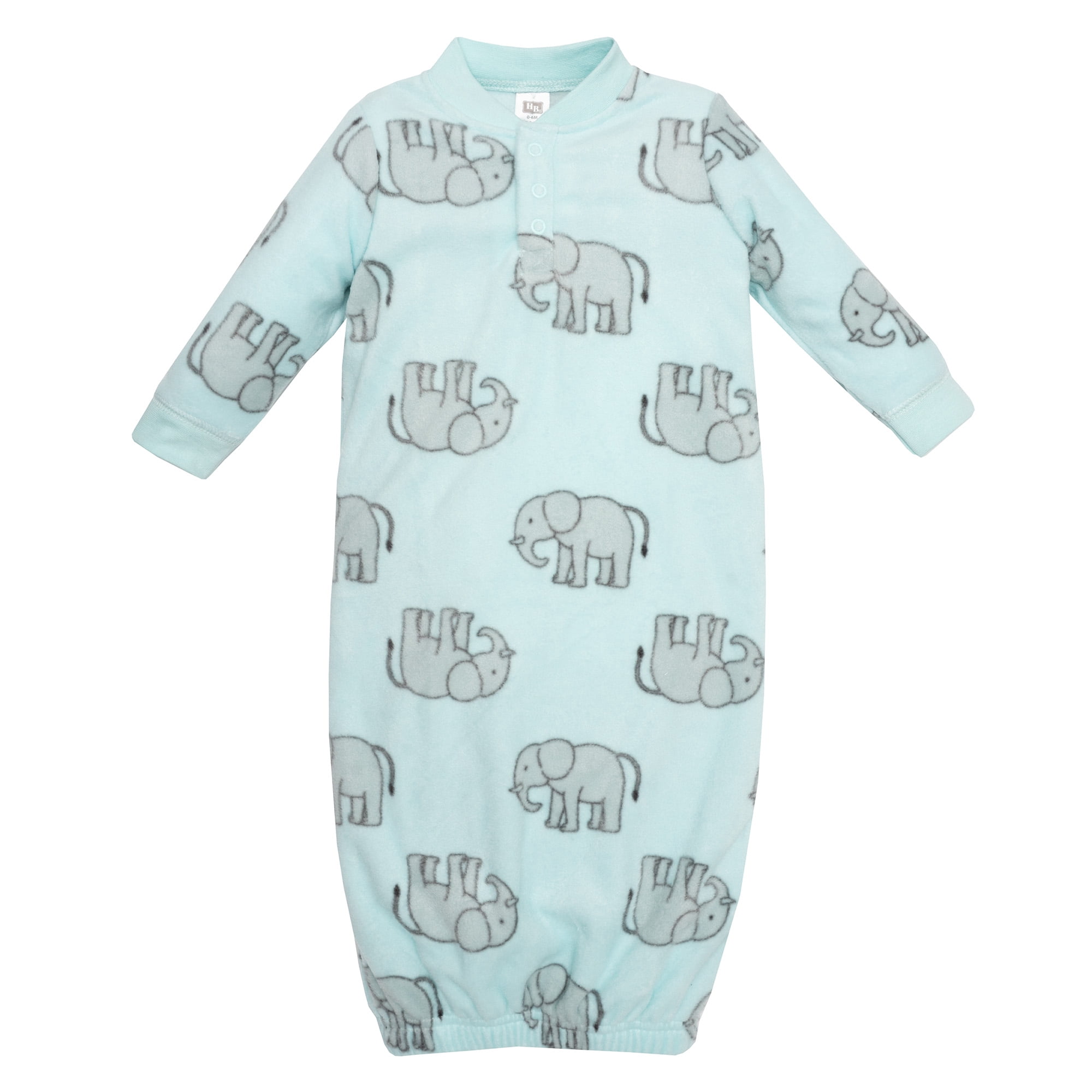 Hudson Baby Fleece Gowns, Cute Safari, 0-6 Months