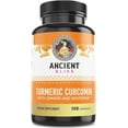 thumbnail image 2 of Ancient Bliss Turmeric Curcumin with Ginger and Bioperine, Turmeric Curcumin with Black Pepper,  Supplement (120 Capsules), 2 of 4