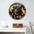 thumbnail image 2 of Yayeee Wall Clock Battery Operated 11.9" Silent Non-Ticking for Living Room, Black Fish Pattern, 2 of 8