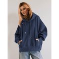 thumbnail image 4 of Womens Oversized Hoodies Casual Long Sleeve Drawstring Sweatshirts Pullover Fall Winter Outfits, 4 of 6