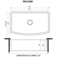 thumbnail image 2 of Ruvati USA RVL2398BS 33 in. Fireclay Biscuit Farmhouse Kitchen Sink Bow Front Curved Apron Single Bowl, 2 of 7