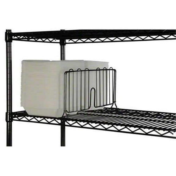 Focus Foodservice FSD24BK 24 in. x 8 in. h black epoxy shelf dividers